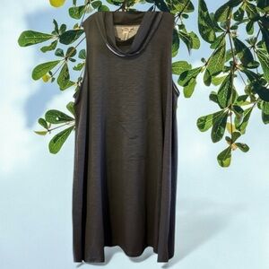 Cheyenne XL Chic Gray Sleeveless Midi Dress Oversized